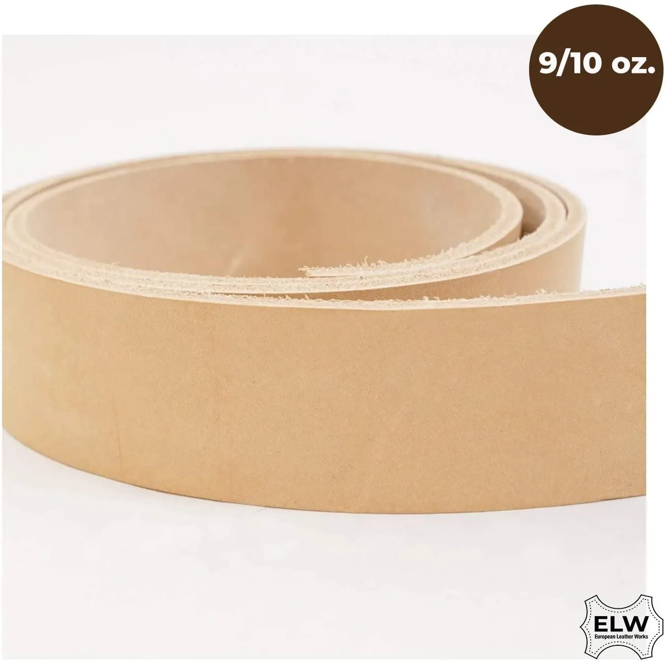 9/10 oz Import Tooling Leather Veg Tan Full Grain | 50-55" Length Belt Blanks/Strips/Straps