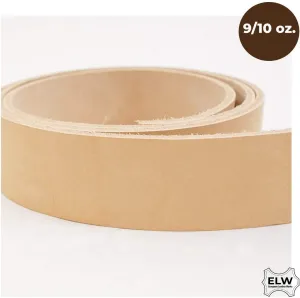 9/10 oz Import Tooling Leather Veg Tan Full Grain | 50-55" Length Belt Blanks/Strips/Straps