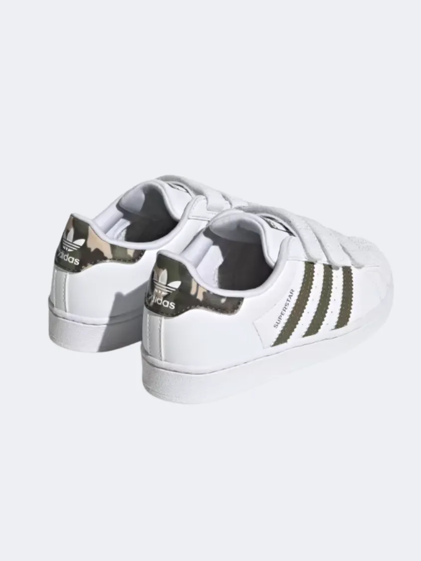 Adidas SUPERSTAR PS ORIGINAL shoes White / Olive Strata