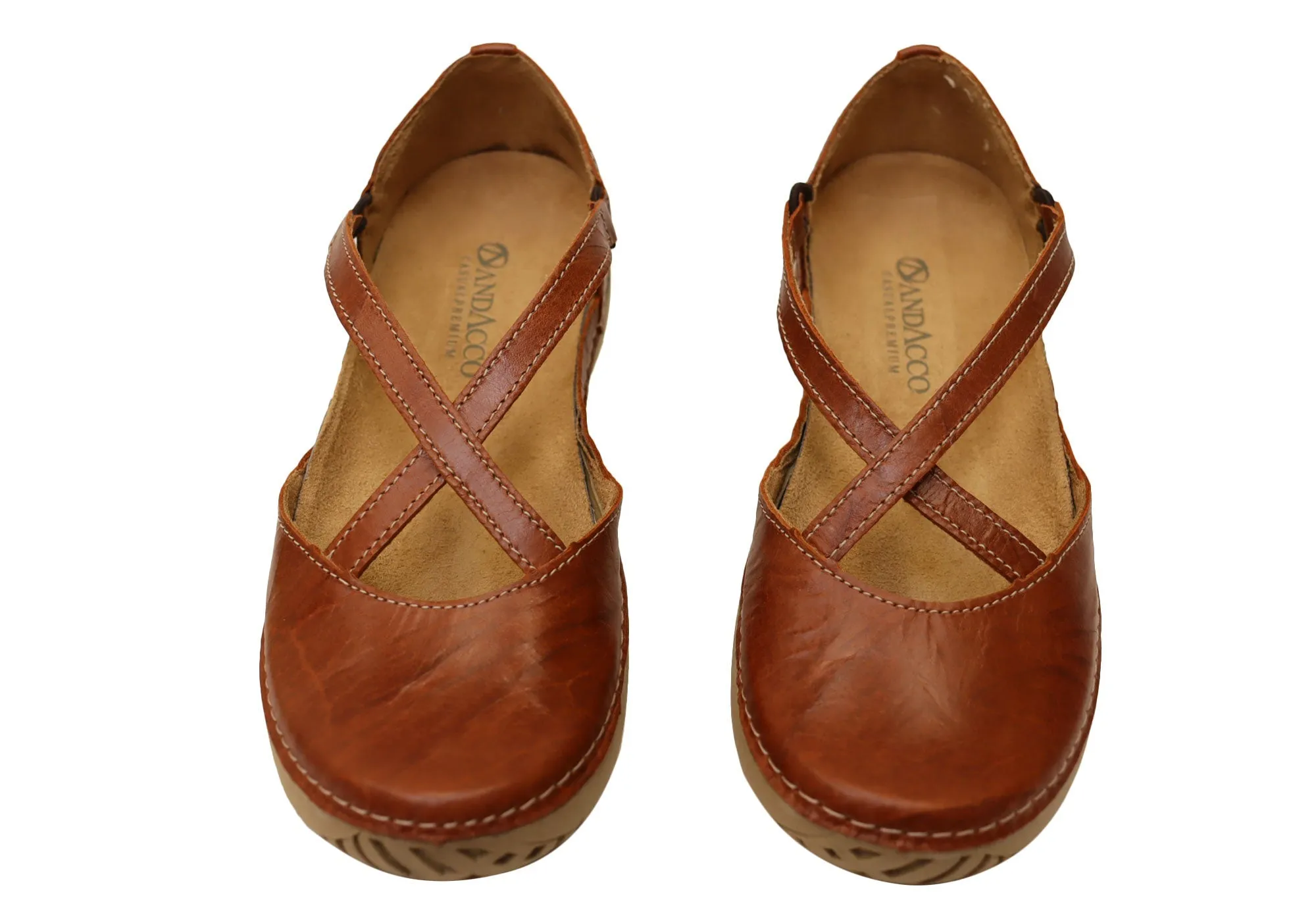 Andacco Moxley Womens Comfortable Leather Shoes Made In Brazil