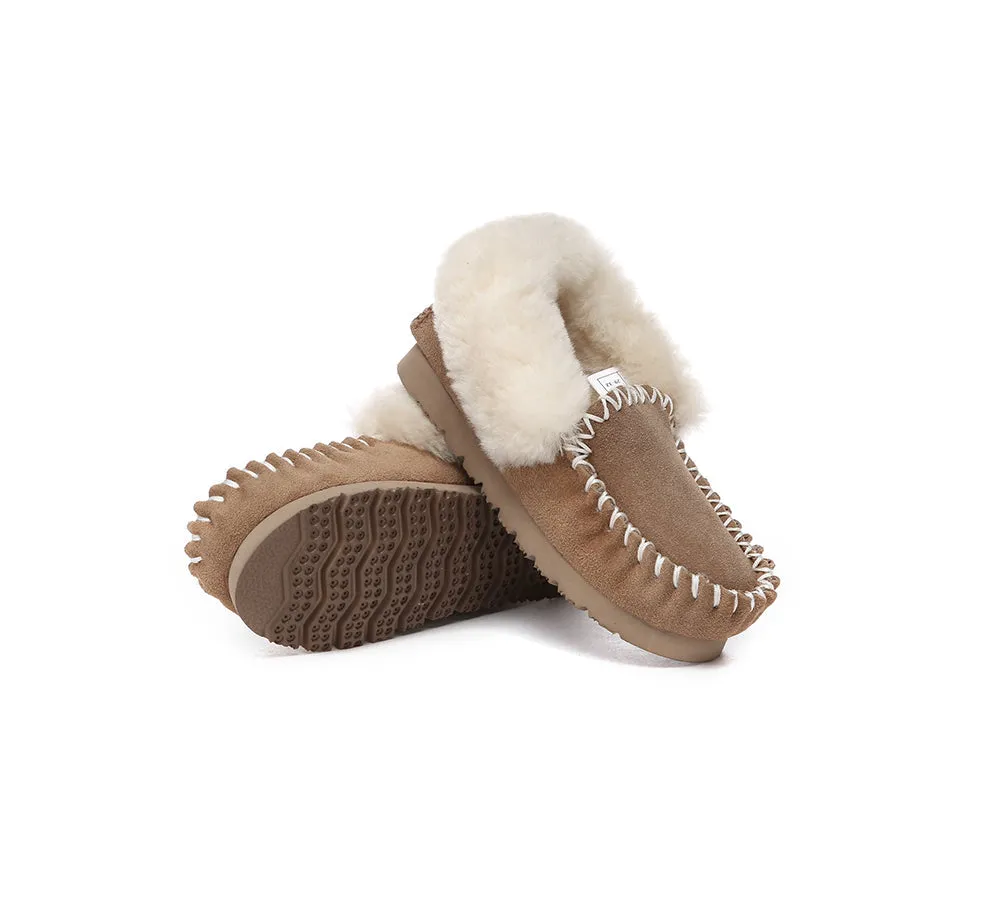 AUSTRALIAN SHEPHERD® UGG Slippers Kids Sheepskin Wool Ankle Popo Moccasin