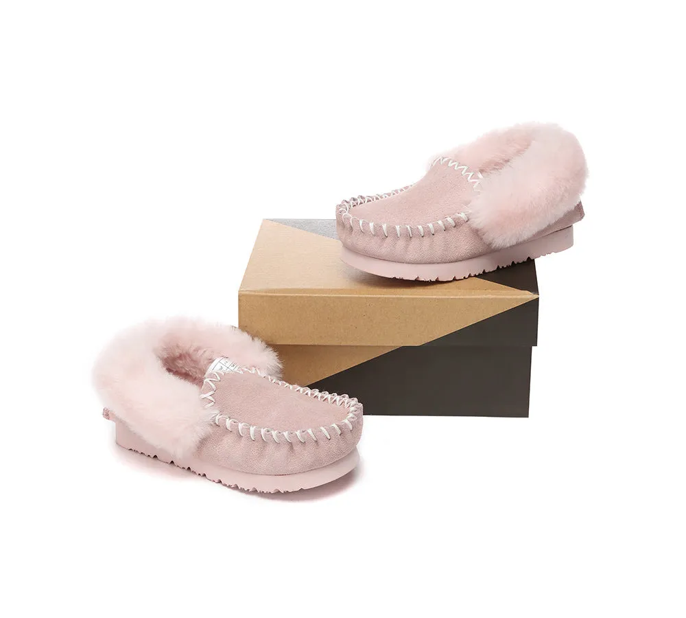 AUSTRALIAN SHEPHERD® UGG Slippers Kids Sheepskin Wool Ankle Popo Moccasin