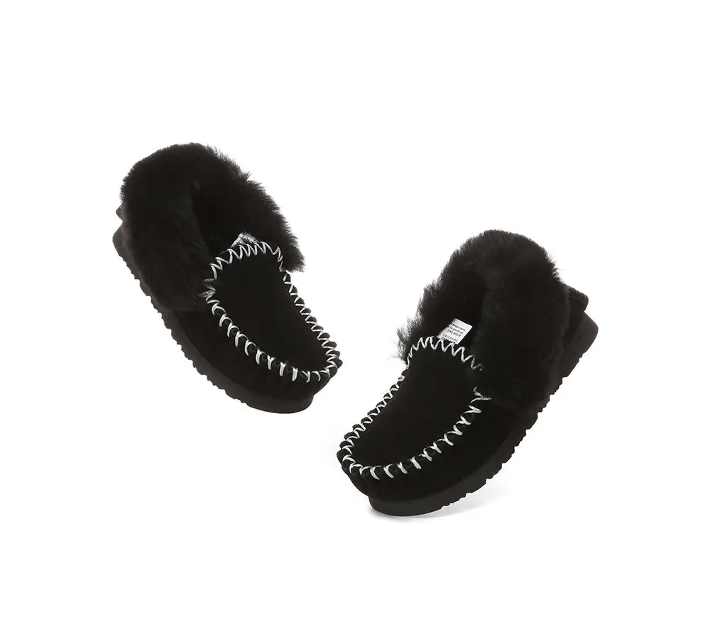 AUSTRALIAN SHEPHERD® UGG Slippers Kids Sheepskin Wool Ankle Popo Moccasin