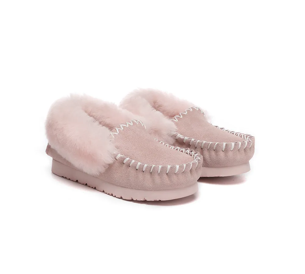 AUSTRALIAN SHEPHERD® UGG Slippers Kids Sheepskin Wool Ankle Popo Moccasin