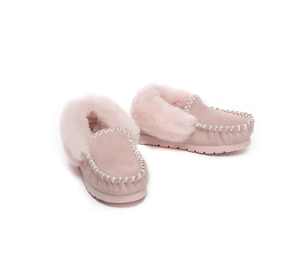 AUSTRALIAN SHEPHERD® UGG Slippers Kids Sheepskin Wool Ankle Popo Moccasin