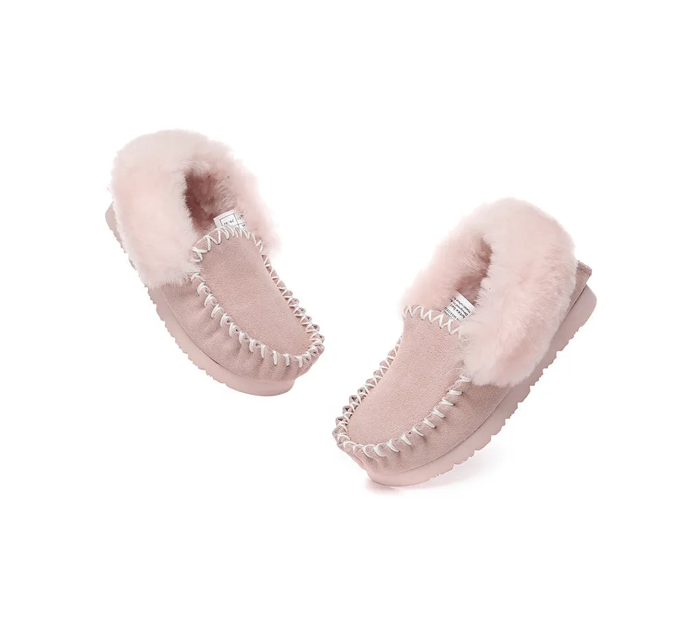 AUSTRALIAN SHEPHERD® UGG Slippers Kids Sheepskin Wool Ankle Popo Moccasin