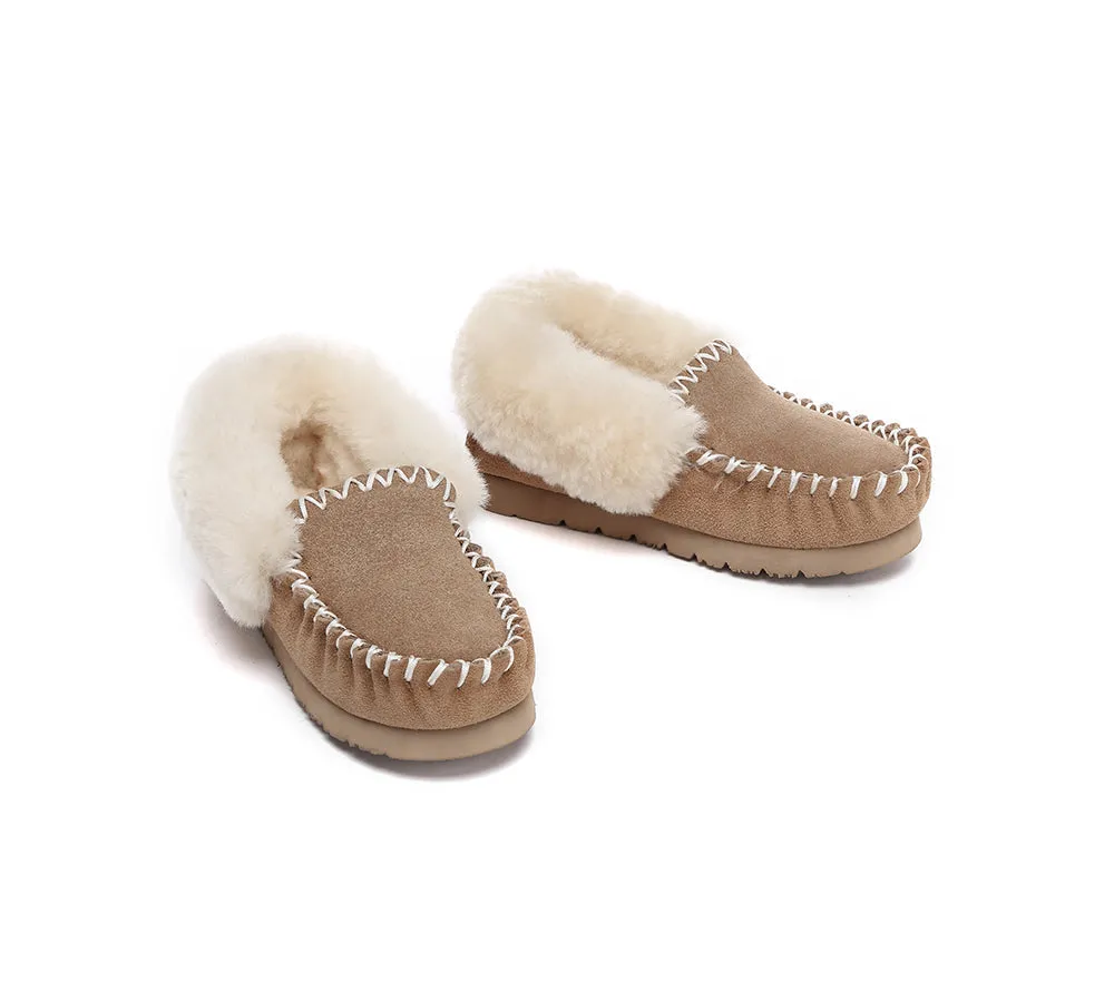 AUSTRALIAN SHEPHERD® UGG Slippers Kids Sheepskin Wool Ankle Popo Moccasin