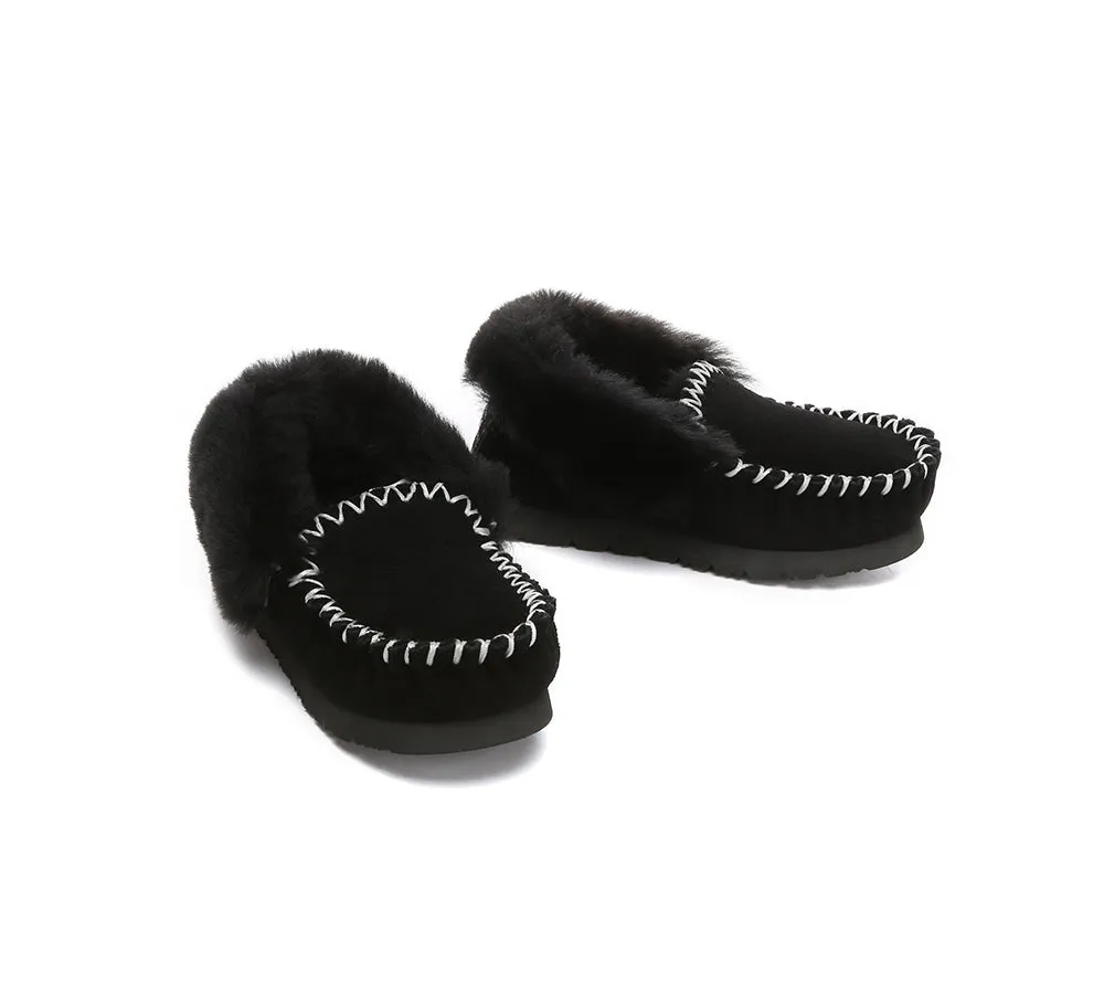 AUSTRALIAN SHEPHERD® UGG Slippers Kids Sheepskin Wool Ankle Popo Moccasin