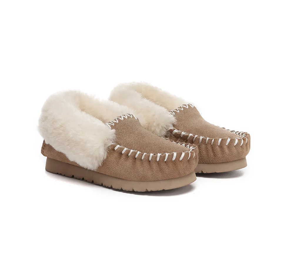 AUSTRALIAN SHEPHERD® UGG Slippers Kids Sheepskin Wool Ankle Popo Moccasin