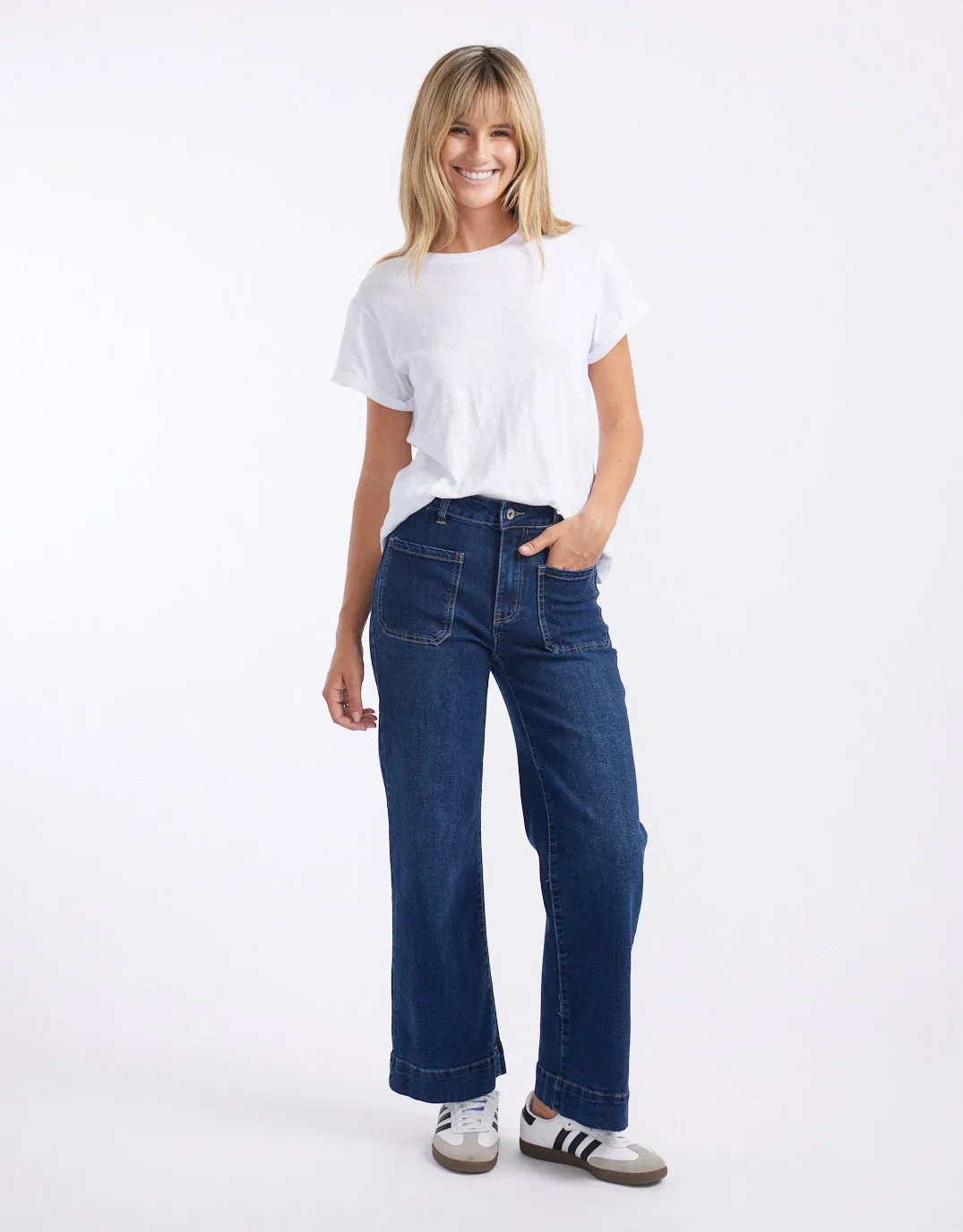 Bobbi 7/8 Denim Jeans - Mid Wash