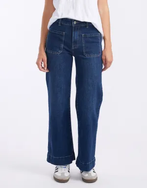 Bobbi 7/8 Denim Jeans - Mid Wash