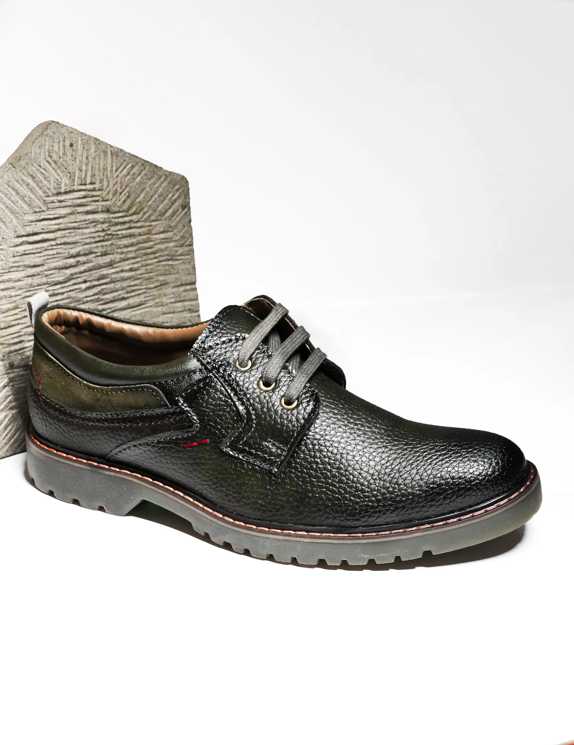 Buckaroo: Stefan Premium Vegan Synthetic Olive Casual Shoes for Mens