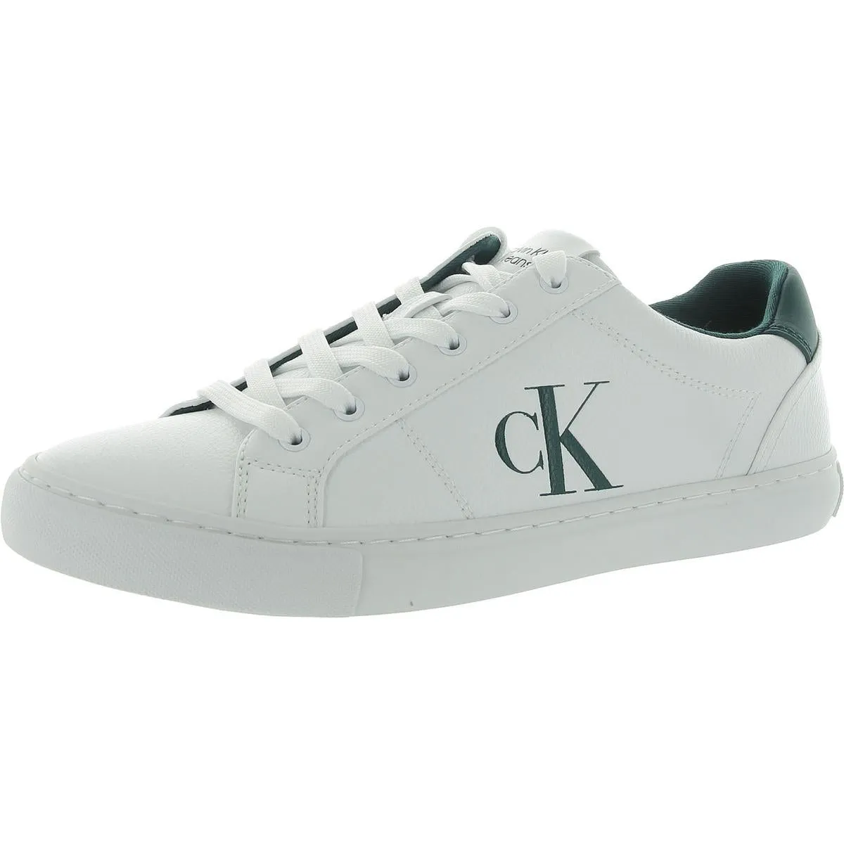 Calvin Klein Womens Celbi Faux Leather Lace-Up Casual And Fashion Sneakers