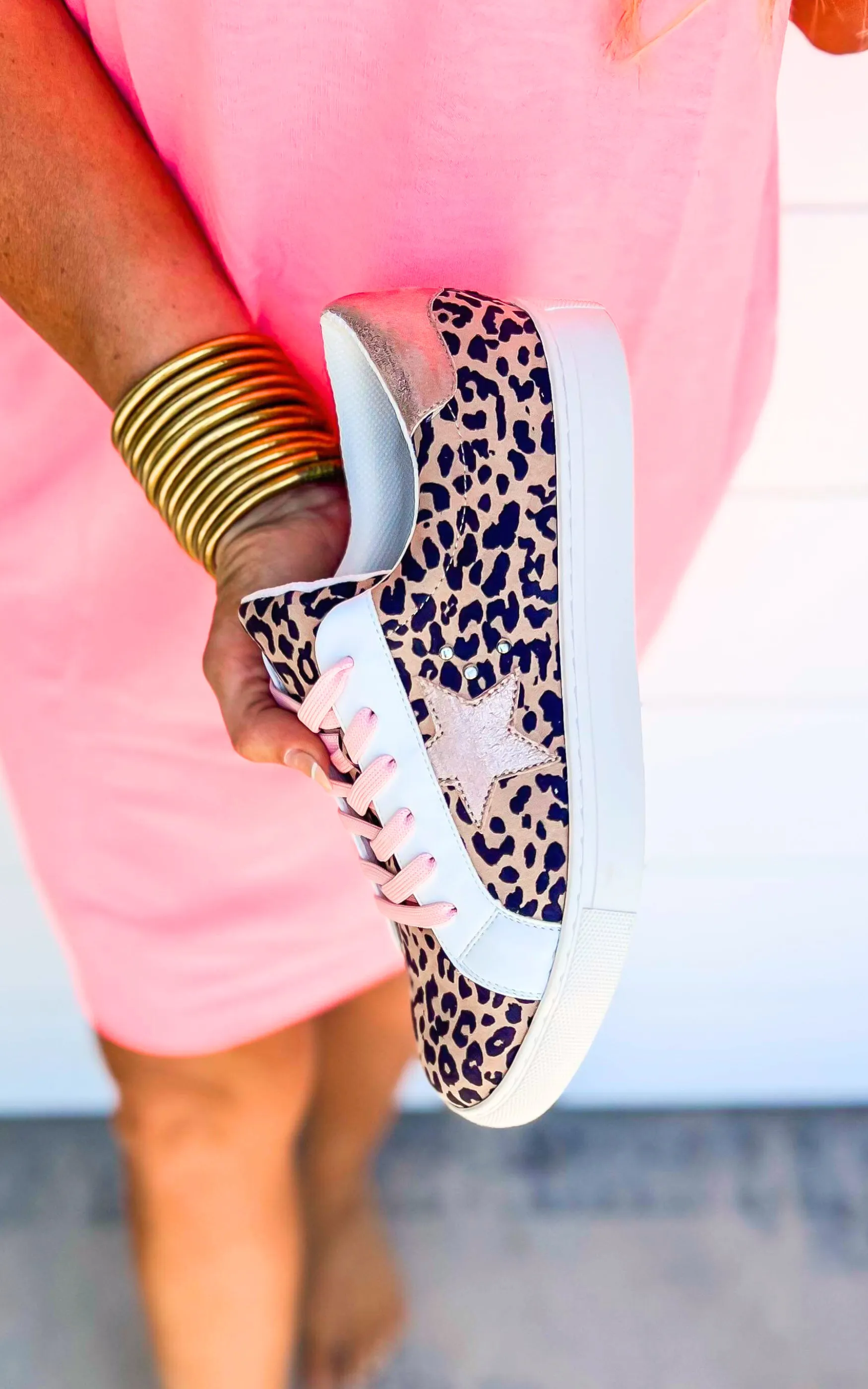 Corky's Leopard Rose Gold Sneaker