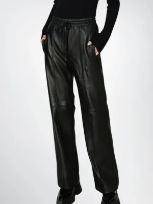 Elastic Women Leather Pants