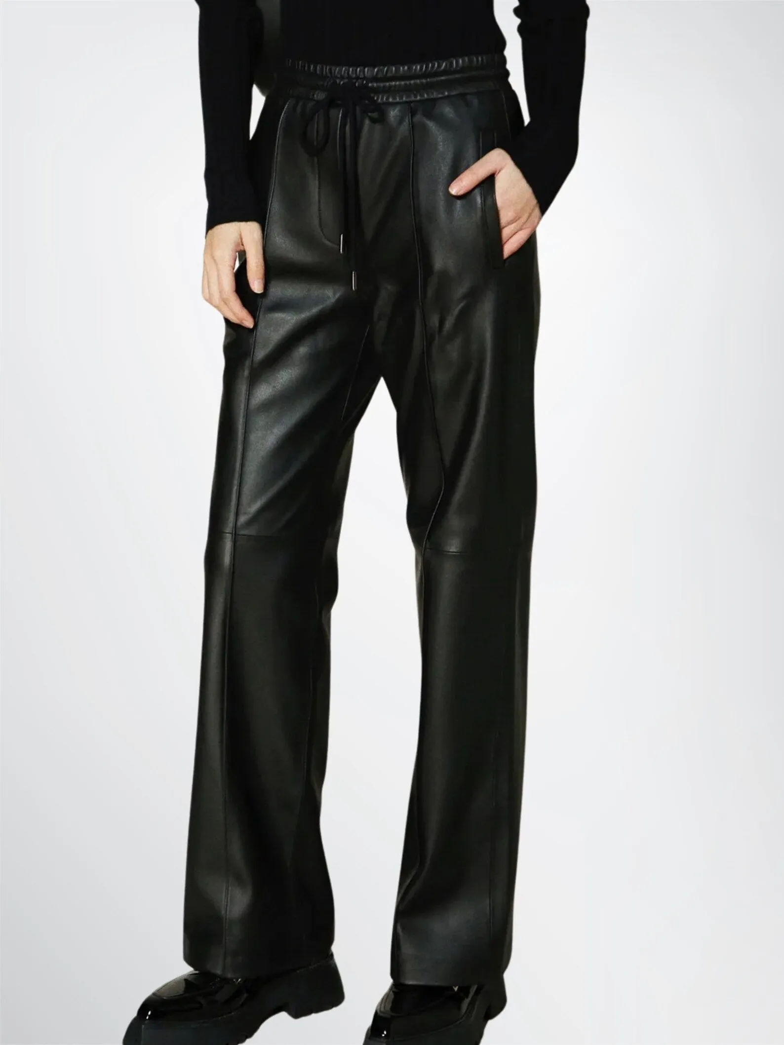 Elastic Women Leather Pants