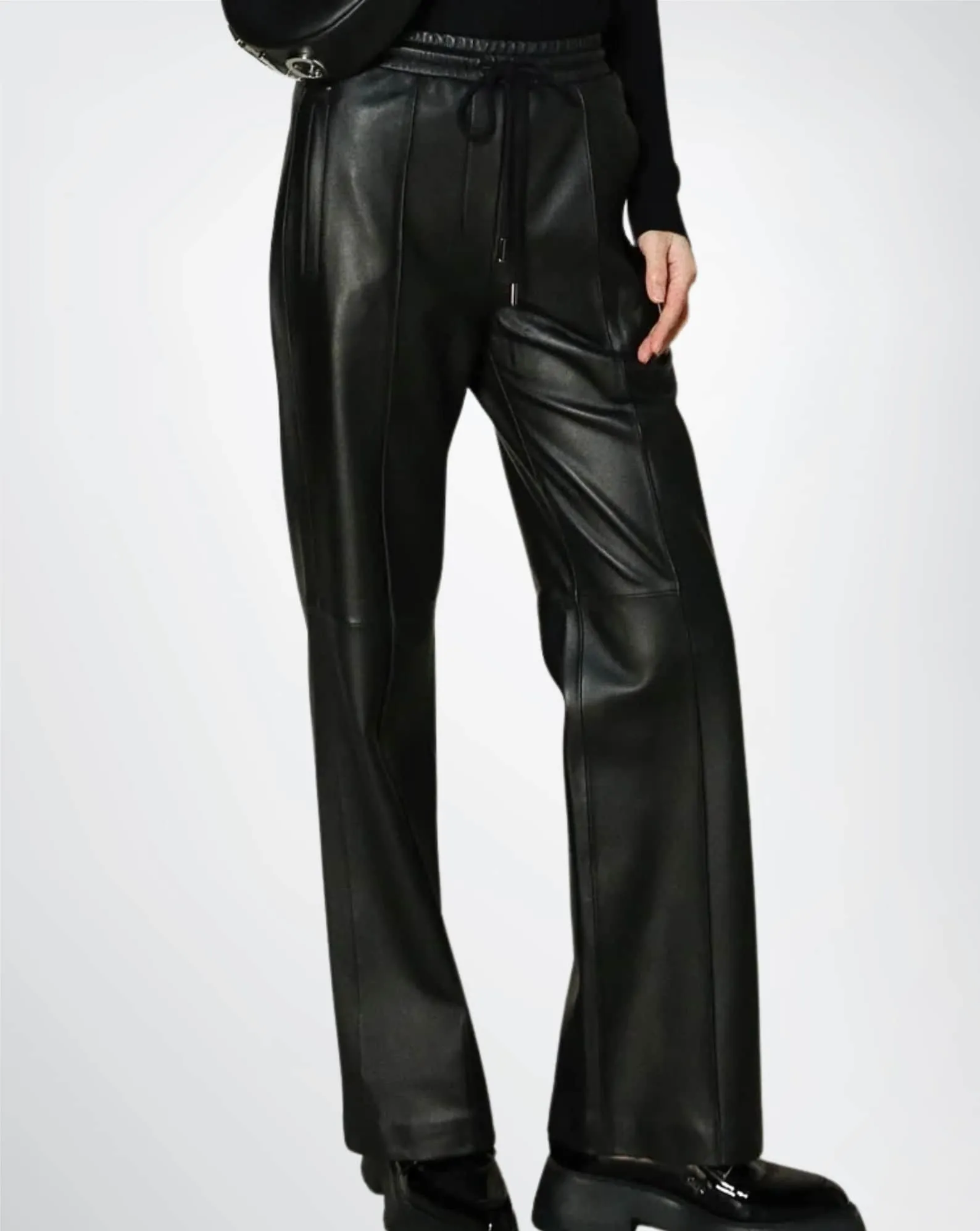 Elastic Women Leather Pants