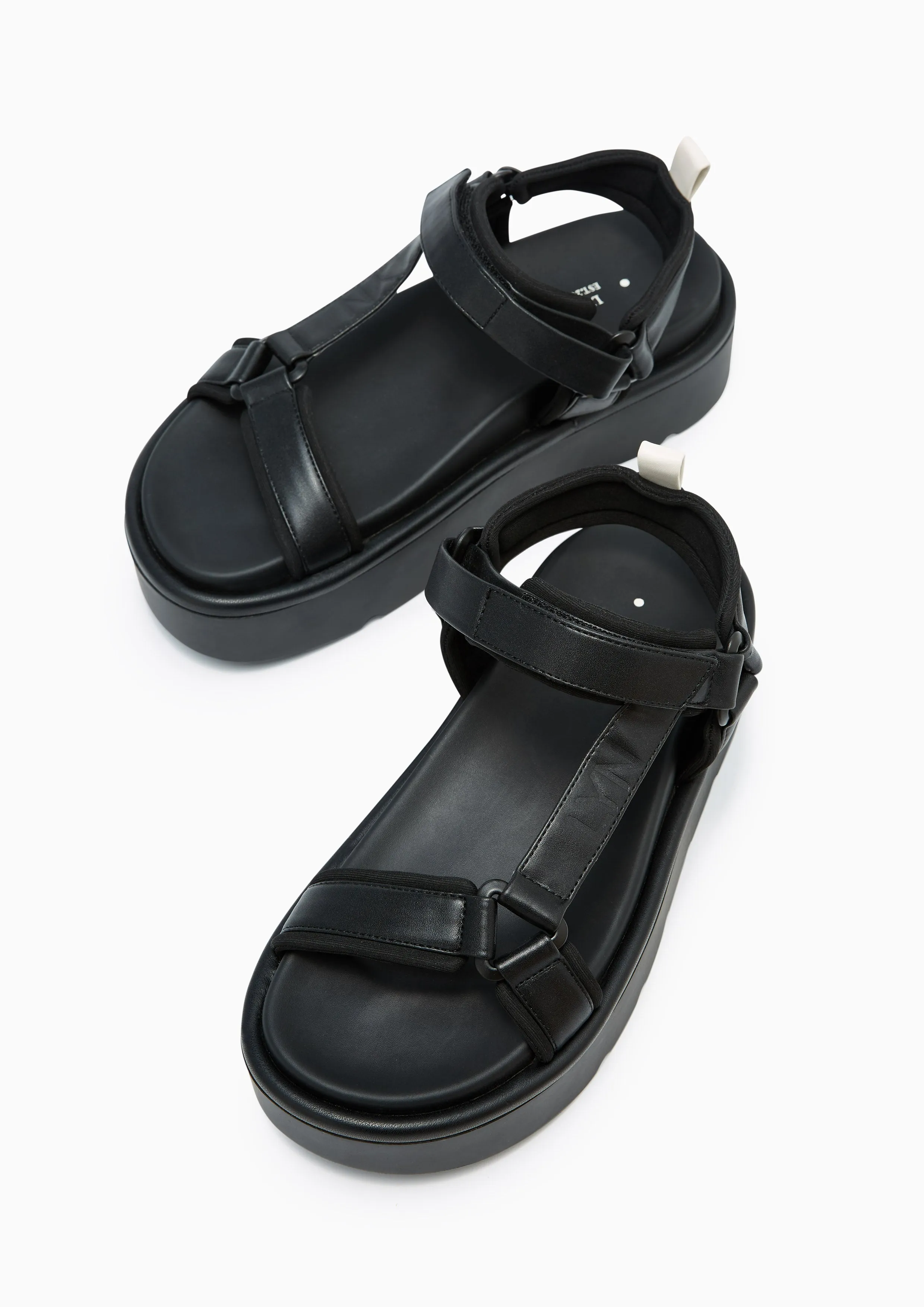 Hunter Plain Platform Sandals Black