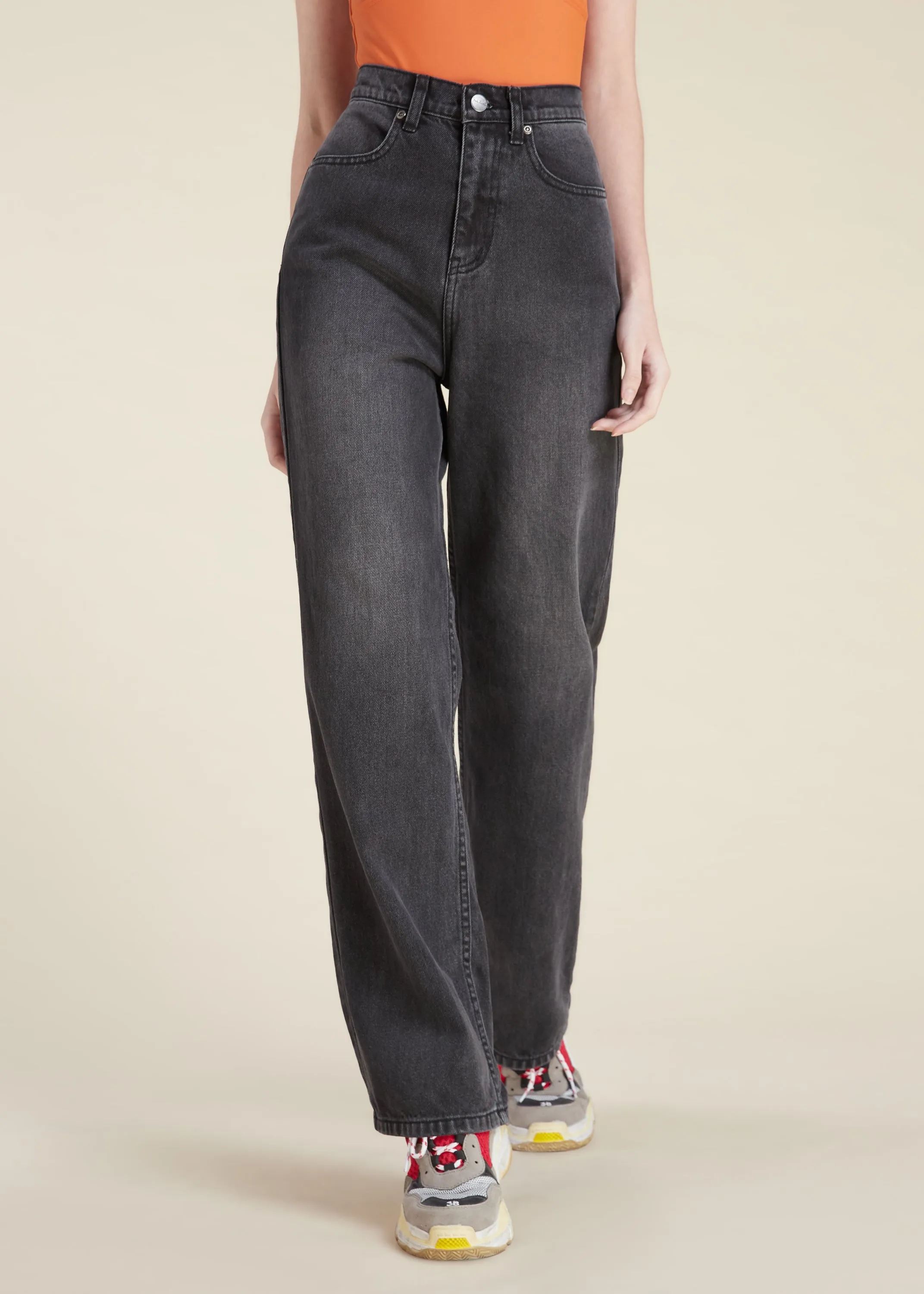 Jack Russel - Women Jeans - Klassik JF-115/BK Straight Fit Black High Waisted