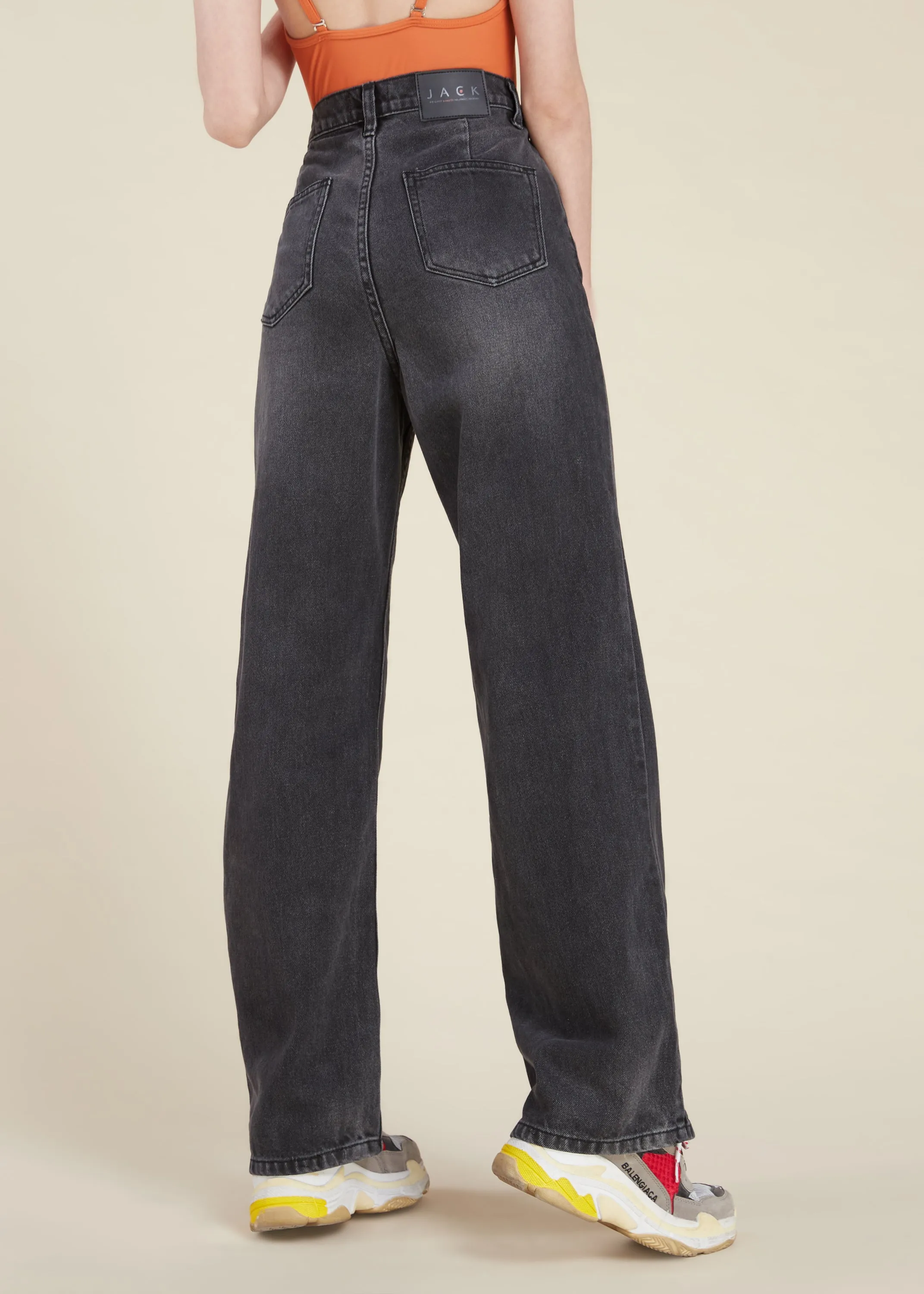 Jack Russel - Women Jeans - Klassik JF-115/BK Straight Fit Black High Waisted