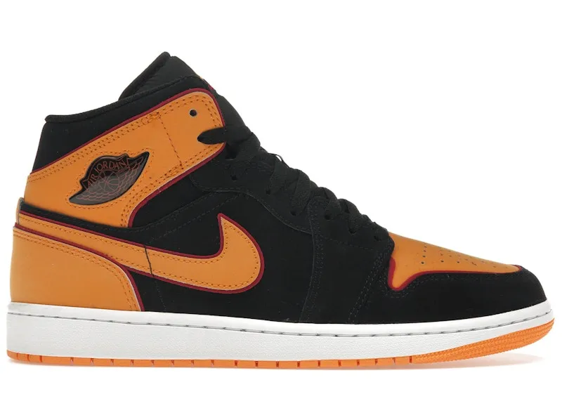 Jordan 1 Mid Fat Tongue Black Orange