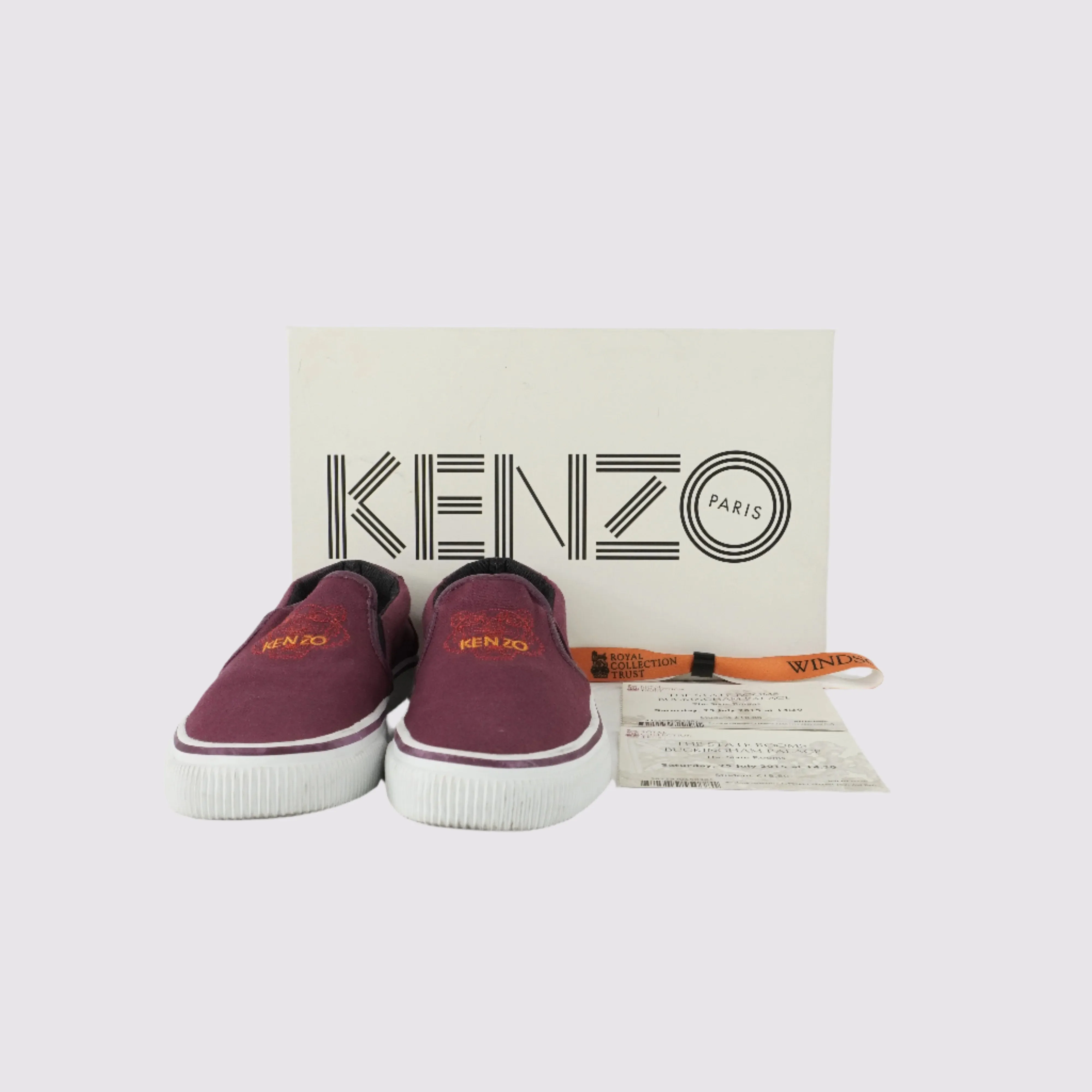 Kenzo Sneaker Slip On Red Canvas