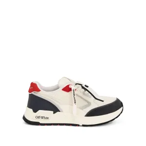 Kick off Sneaker in White/White Red