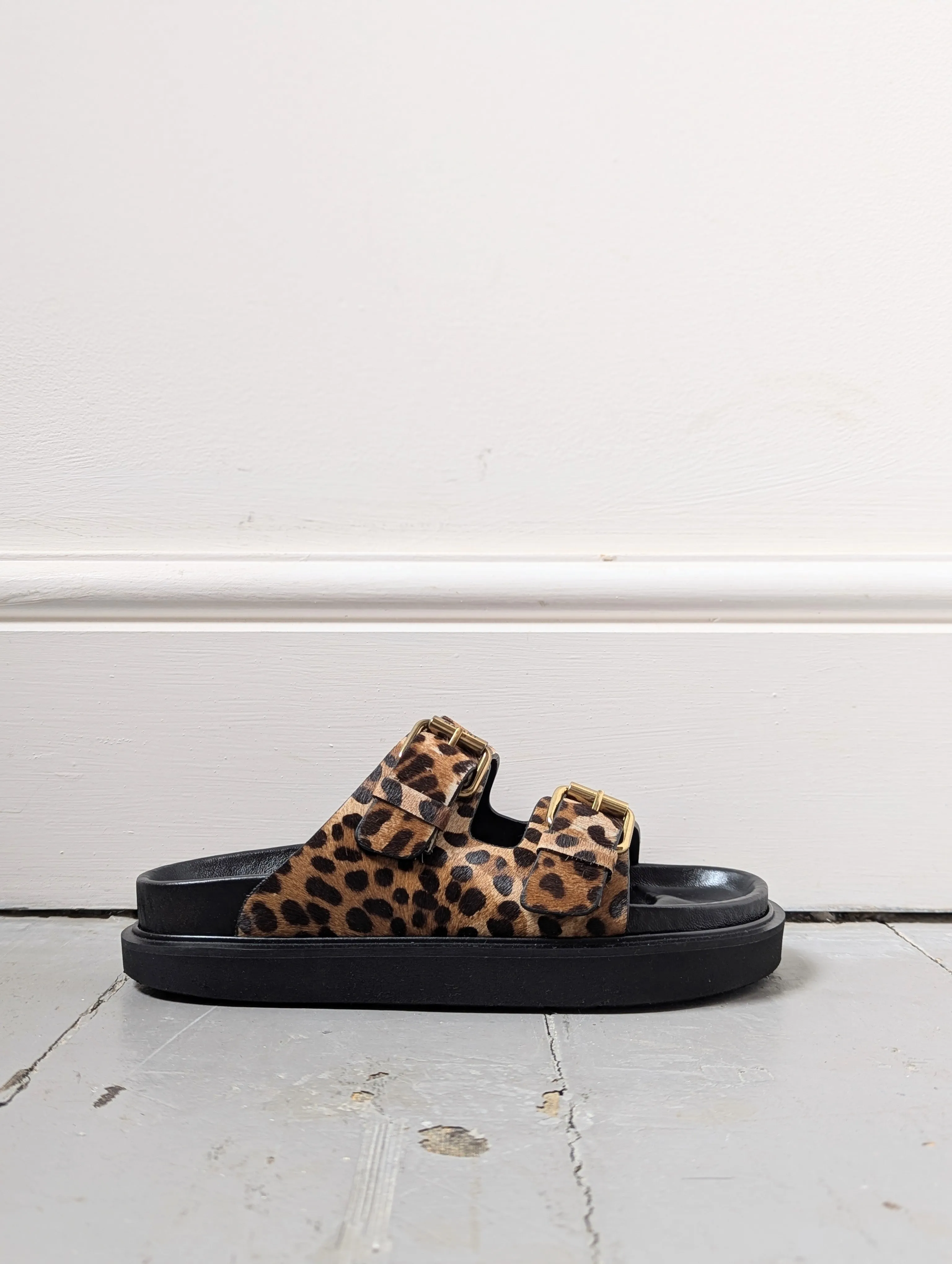 Lennya Leopard Print Sandals