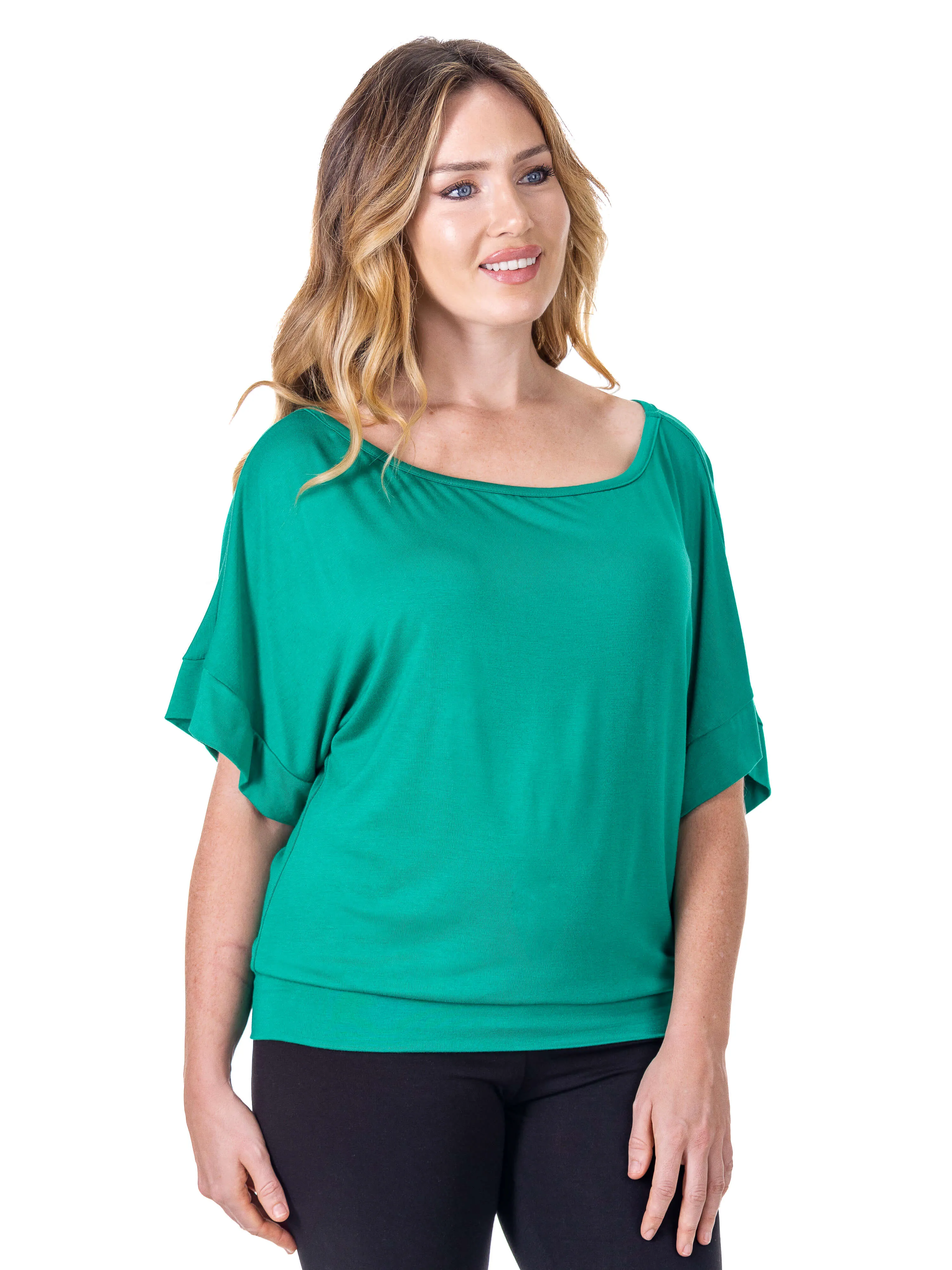 Loose Fit Dolman Top with Wide Sleeves