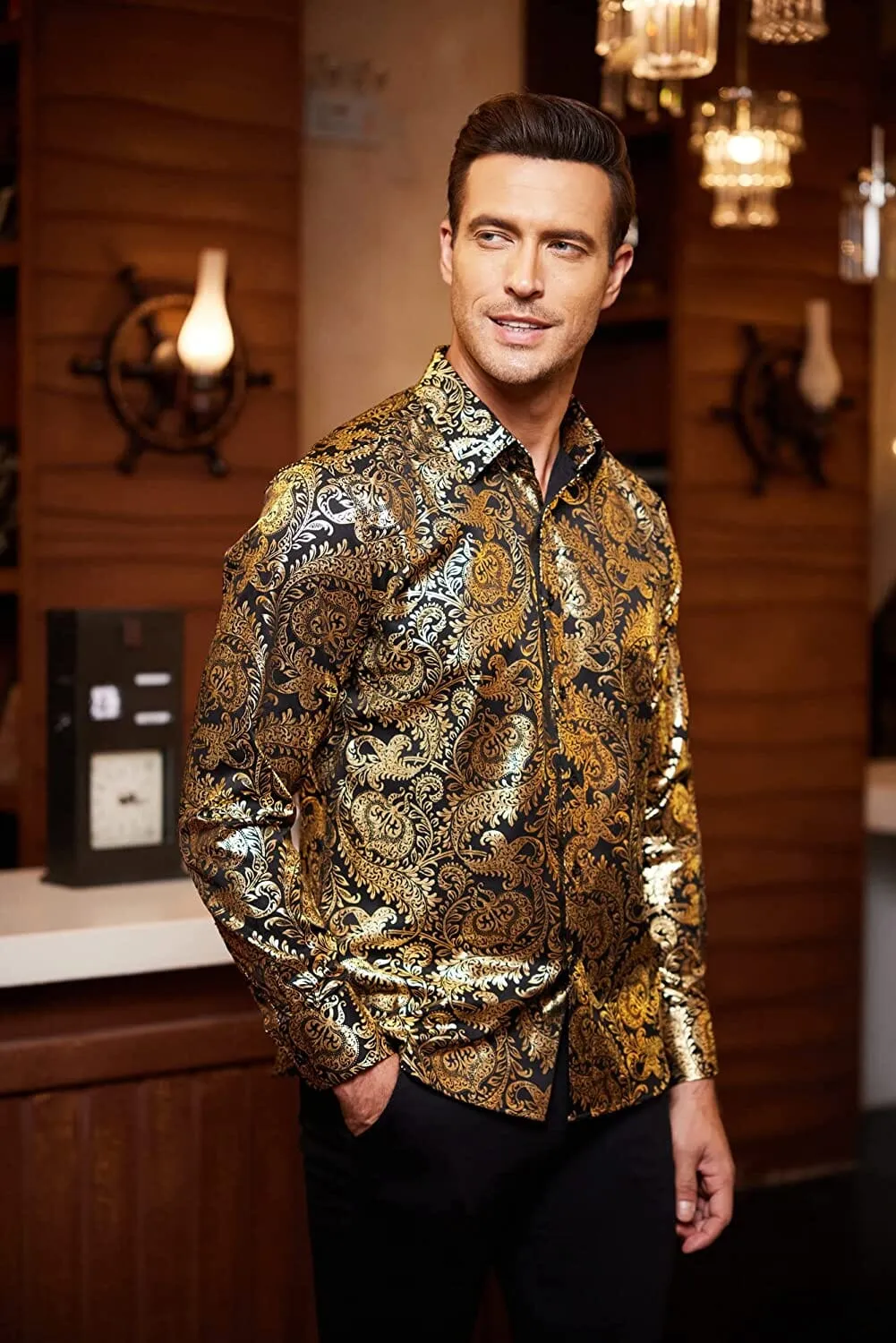 Luxury Design Floral Dress Shirt (US Only)