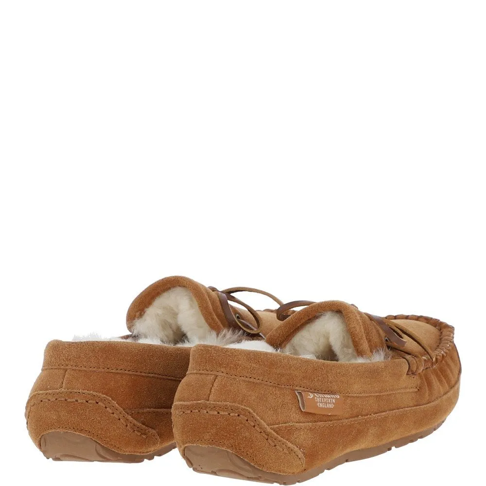 Men's Tan Sheepskin Moccasins - Maverick