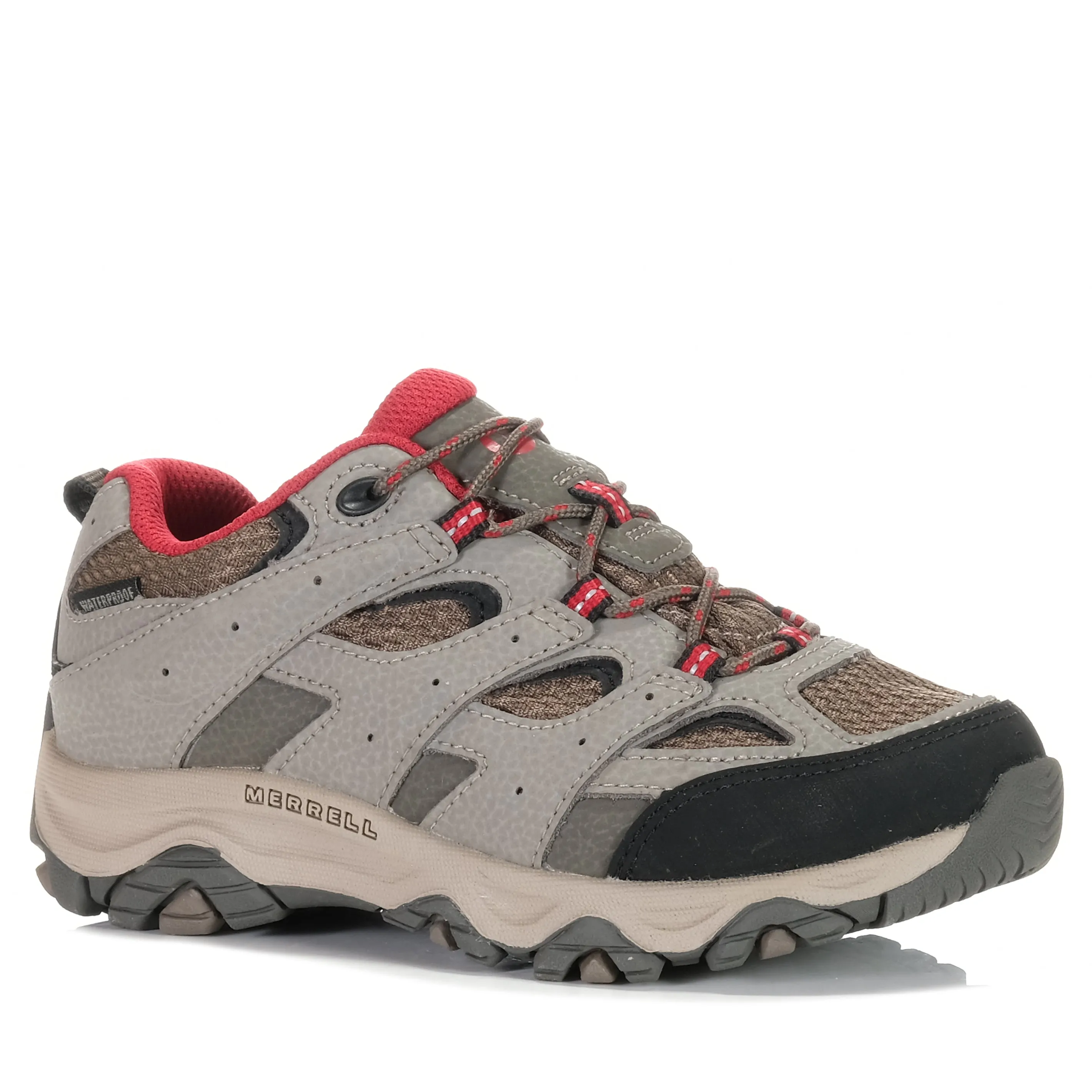 Merrell Moab 3 Low Waterproof Kids Boulder/Red