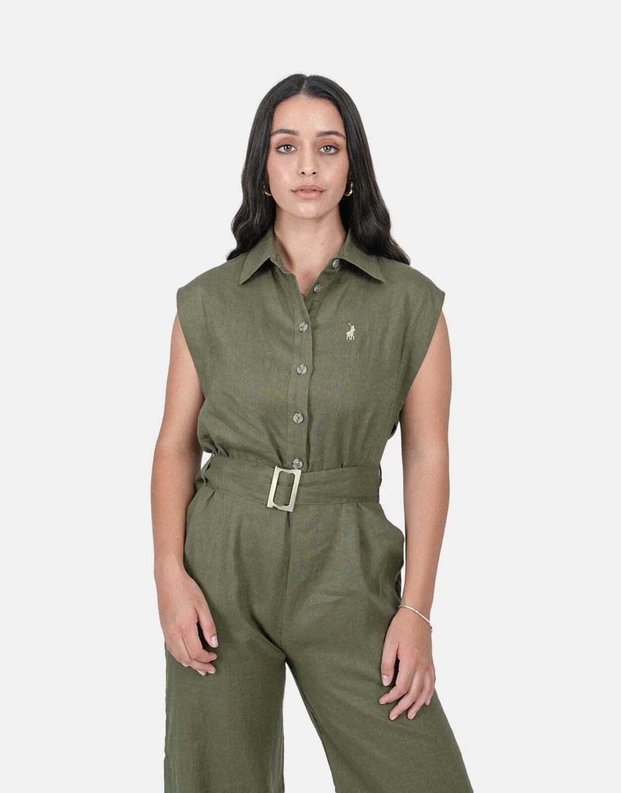 Polo Cally Olive Jumpsuit