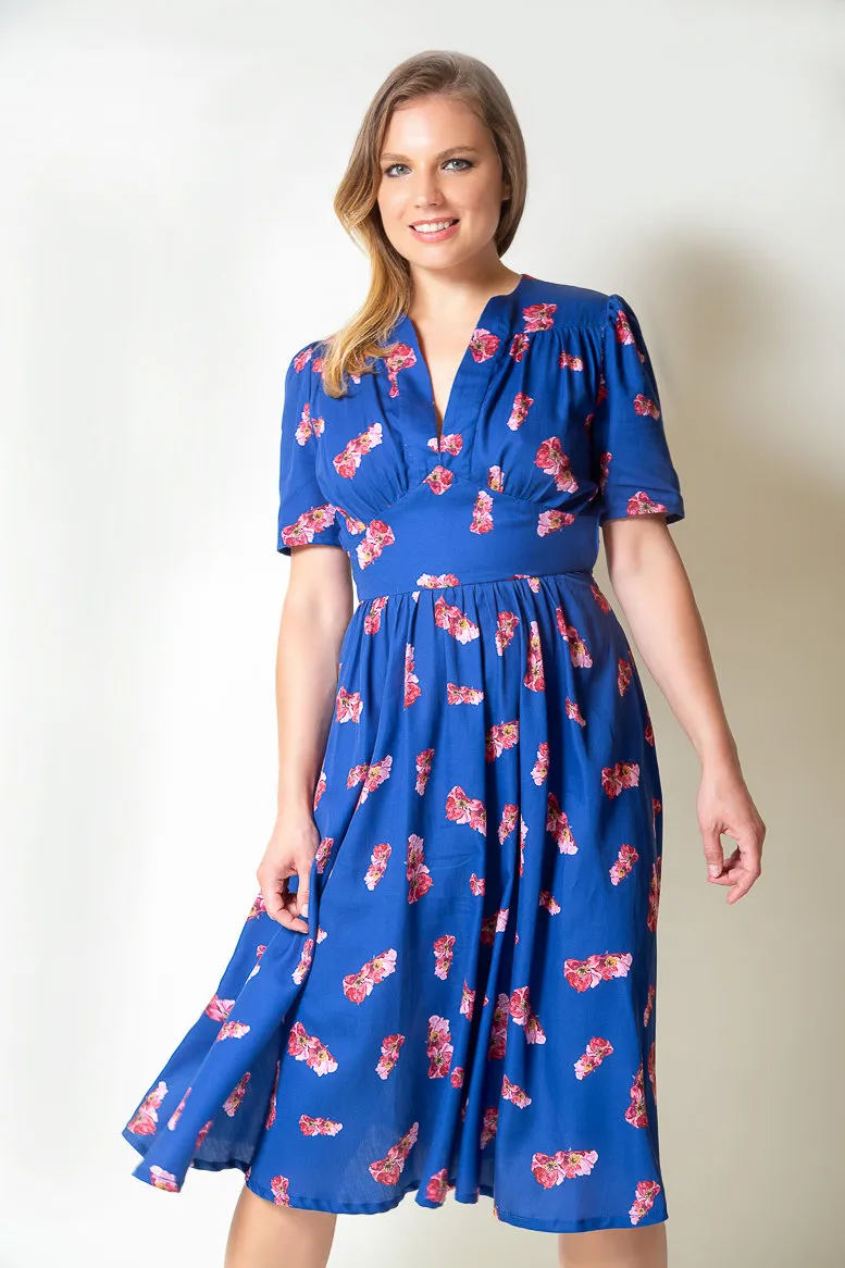 Red & Blue Cotton Dress