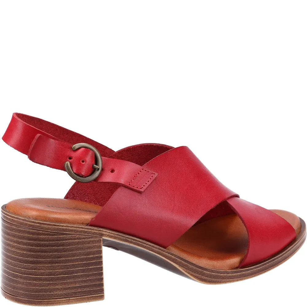 Red Gabrielle Heeled Sandals