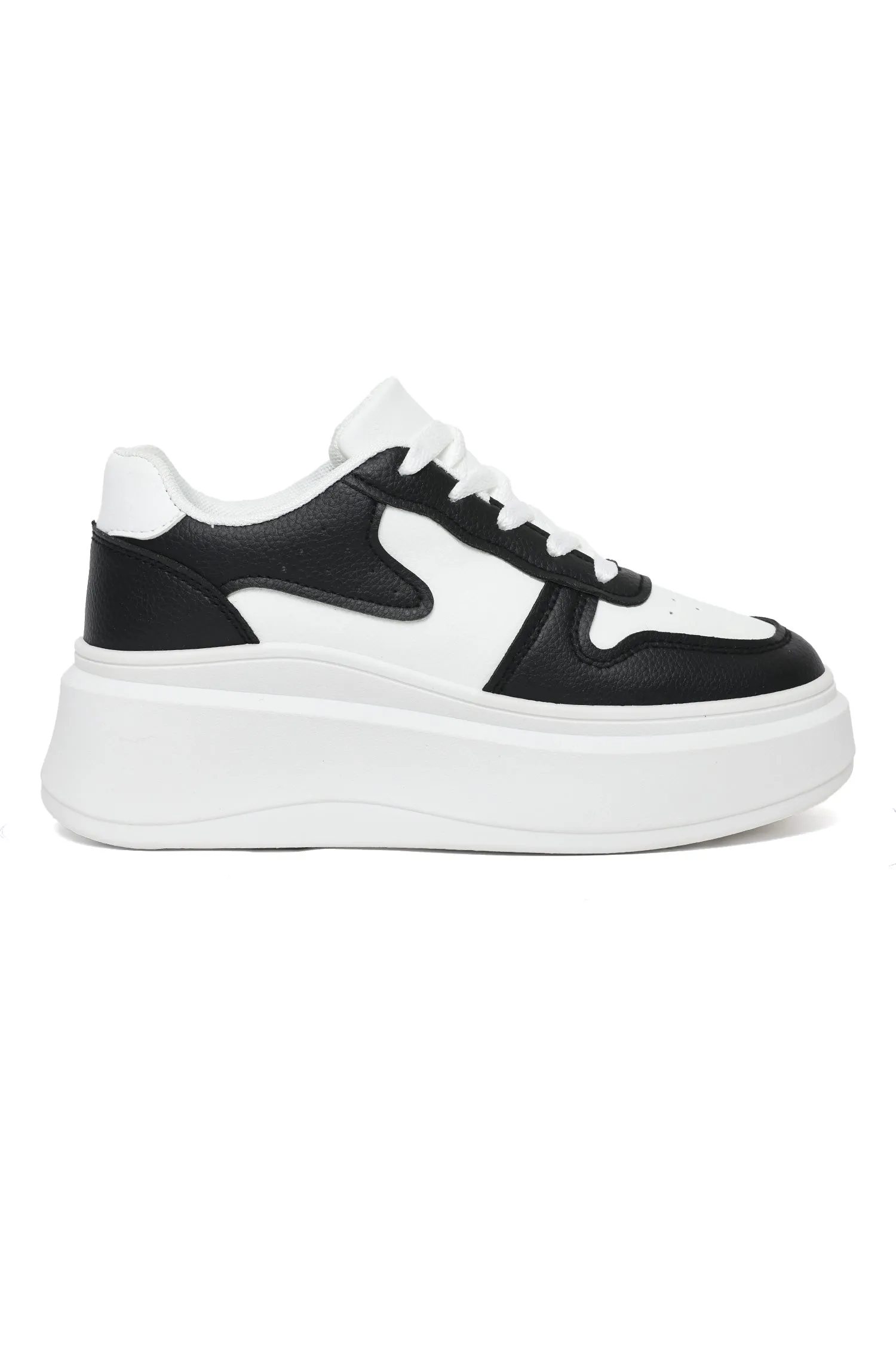 Retro Leather Sneakers-Black