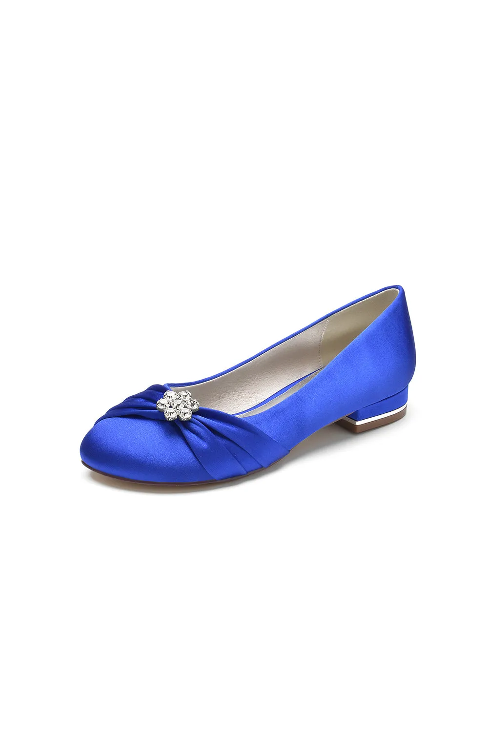 Royal Blue Flats with Rhinestone embellished