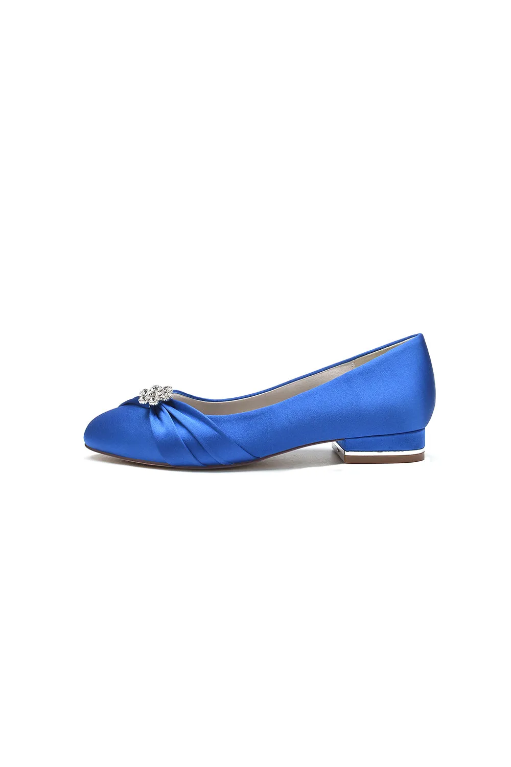 Royal Blue Flats with Rhinestone embellished