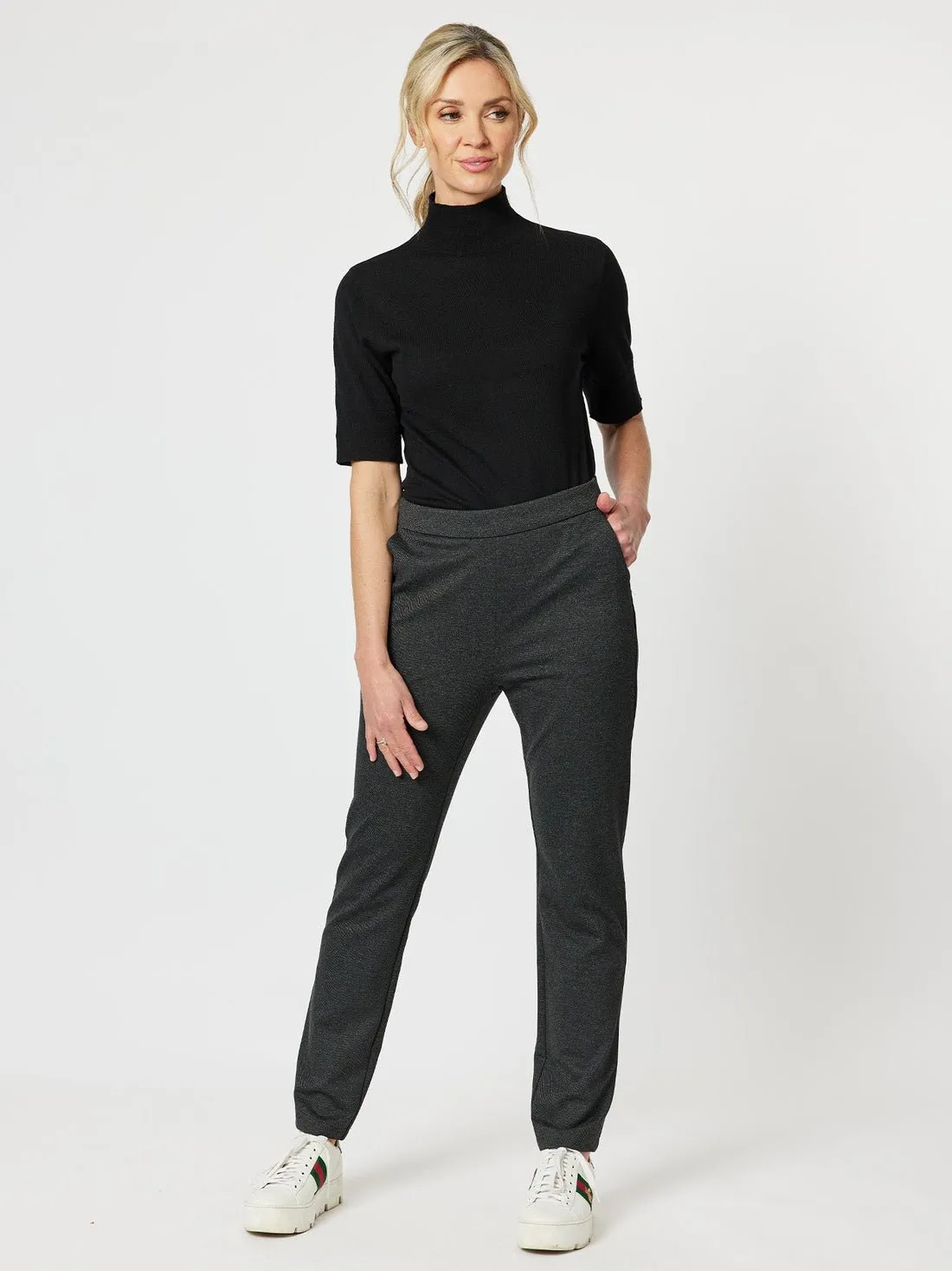 TEXTURED PONTE PANT