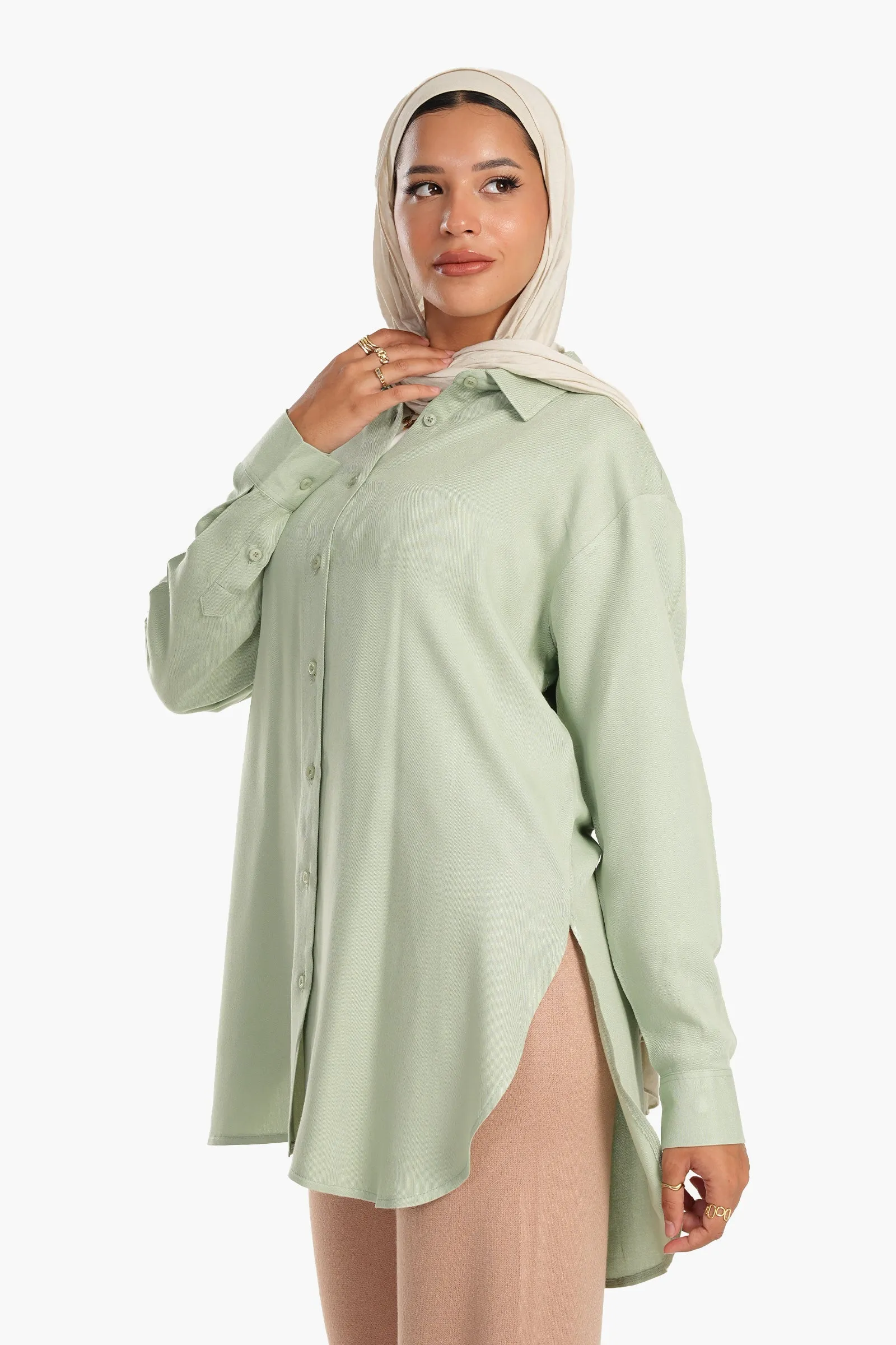 Viscose Asymmetrical Shirt