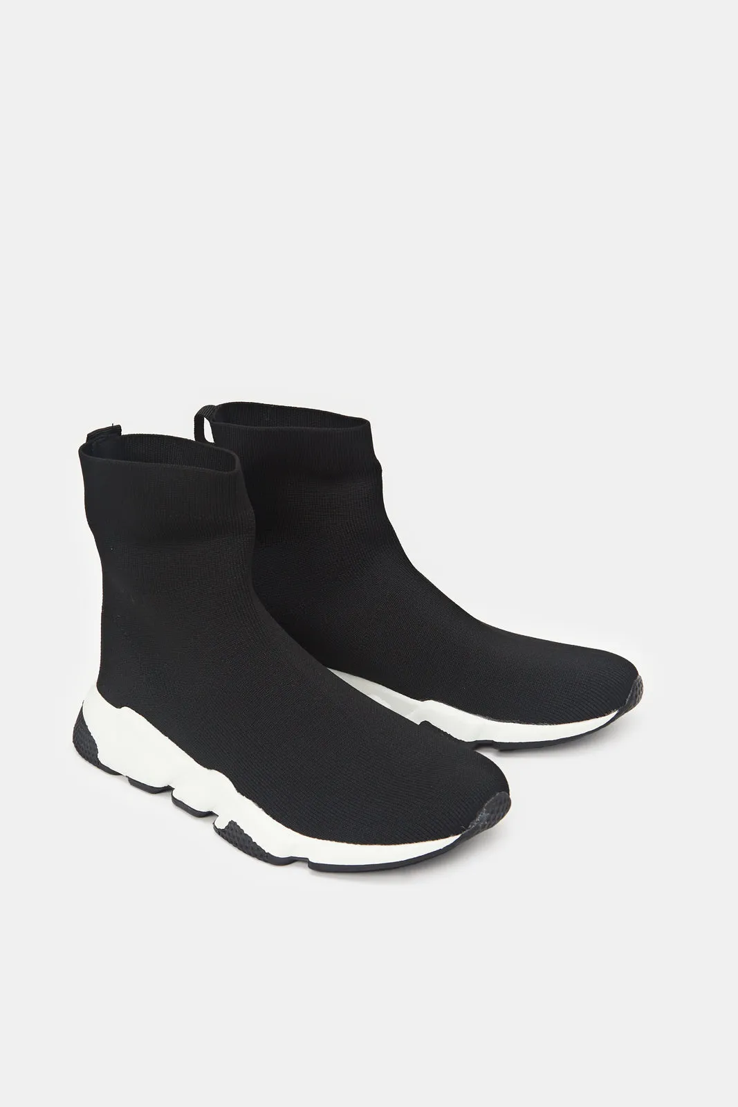 Women Black Sock Sneakers