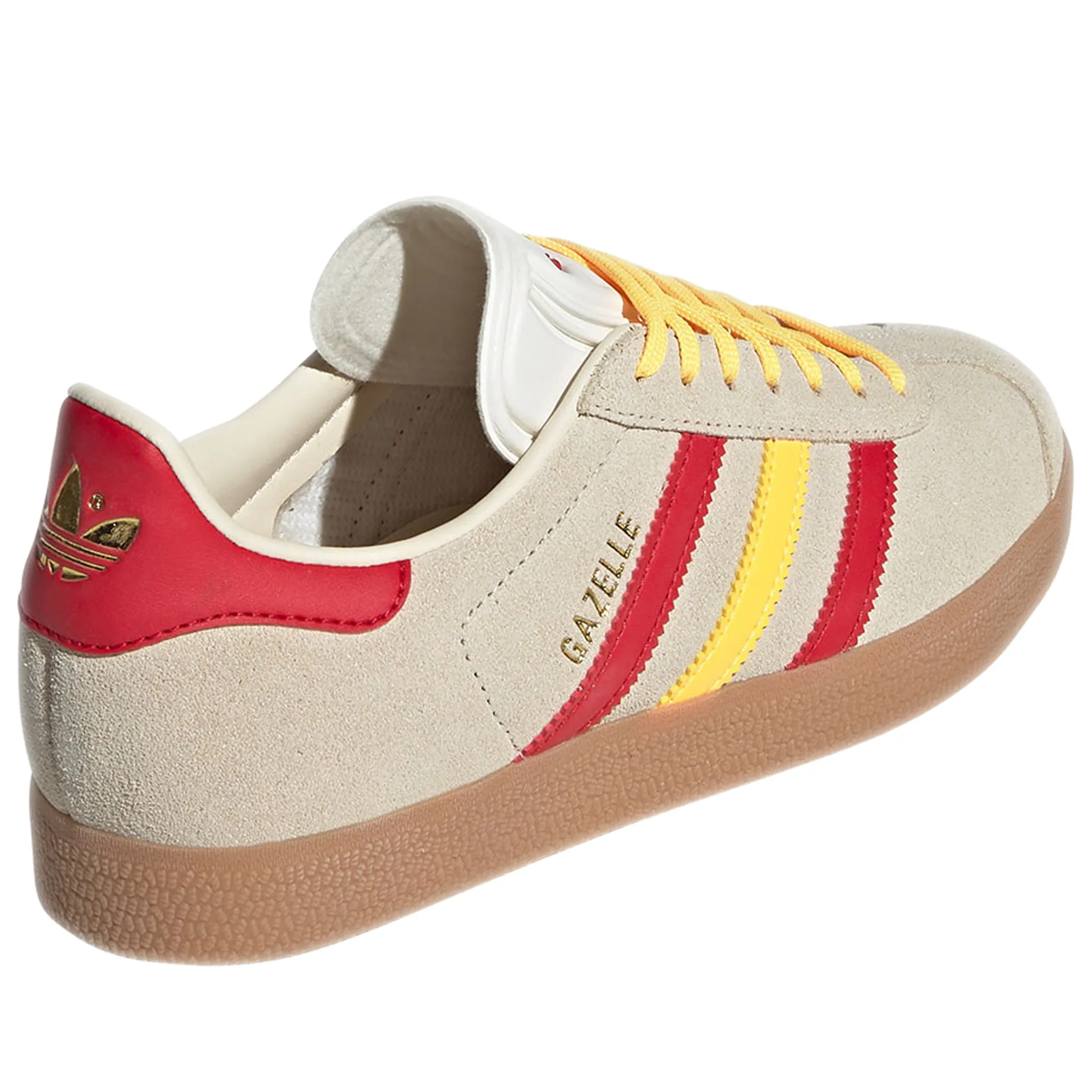 Women's Adidas Gazelle Shoes - White/Spark/Scarlet