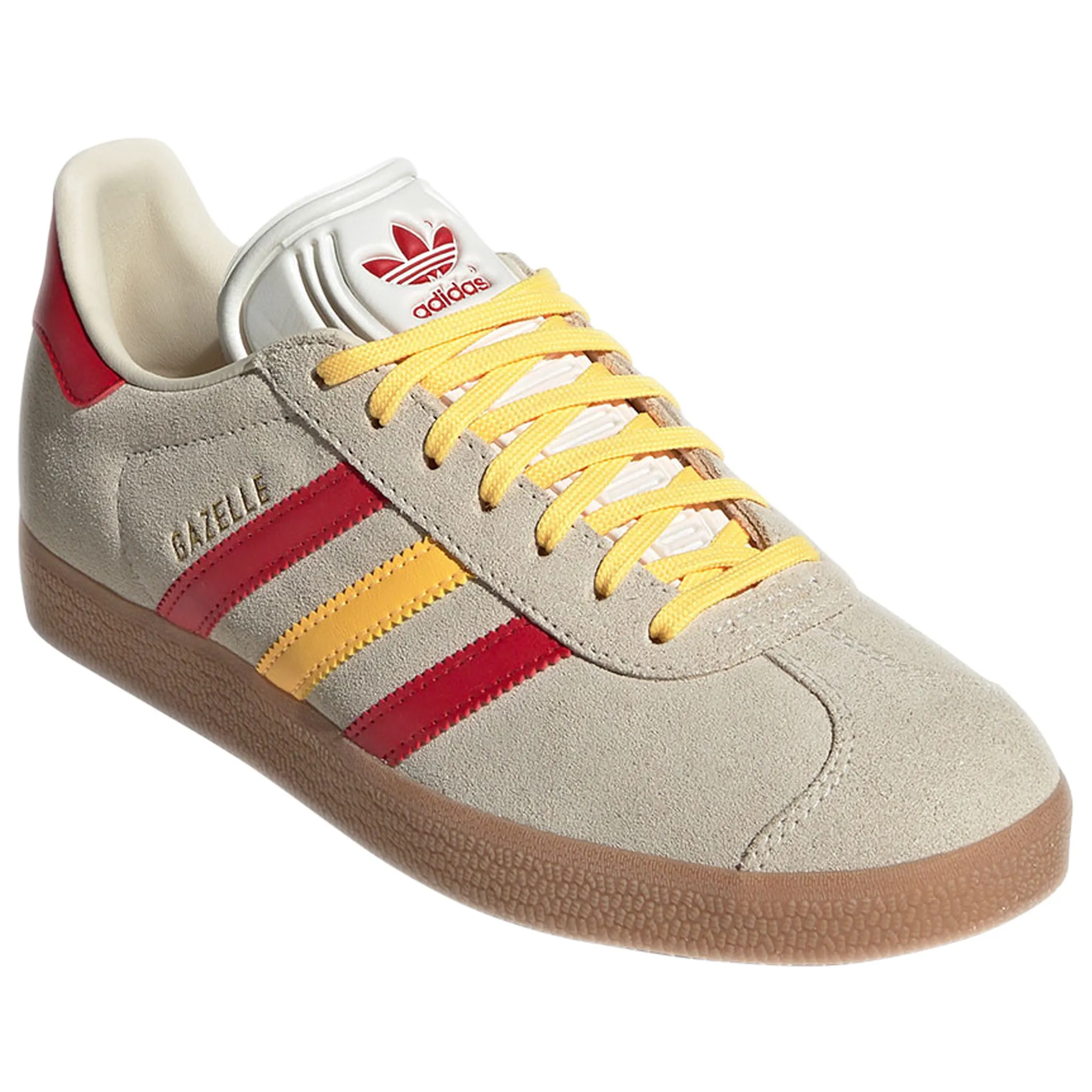 Women's Adidas Gazelle Shoes - White/Spark/Scarlet