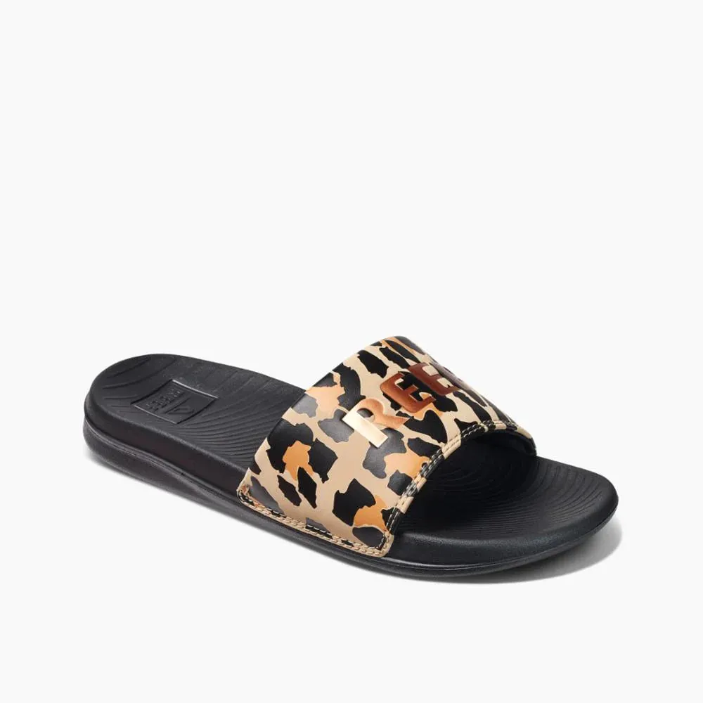 WOMEN'S REEF ONE SLIDE CLASSIC LEOPARD